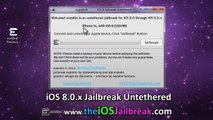 Howto Jailbreak Untethered iOS 8.0.2 Evasion sortie [UPDATE]