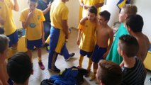 victoire des U15 du SCN avec hommage à cédric