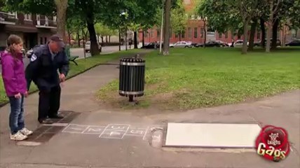 Police Officer Falls Through Manhole Prank