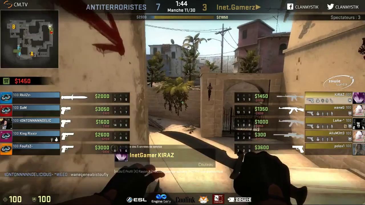 NeXus-Experience vs InetGamer Cup ESL ZowieLaneX (Finale BO3 )