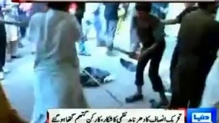 PTI tigers clash each other looting Eid gifts & misbehaved with lady & media reporter in Islamabad