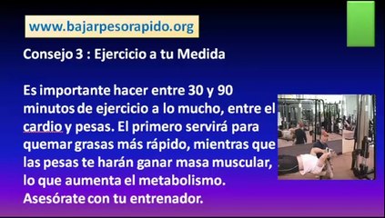 Consejos para bajar de peso rapido