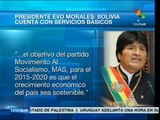 Instalar servicios en zonas rurales de Bolivia, sueño cumplido: Evo