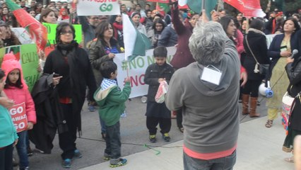 Pakistan National Anthem at Mississauga Celebration Square PTI Supporters