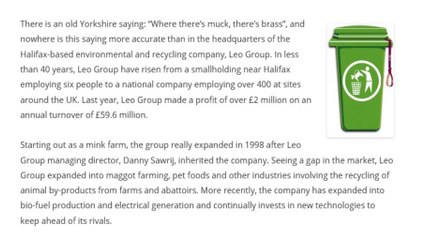 Leo Group | Making Money out of Waste