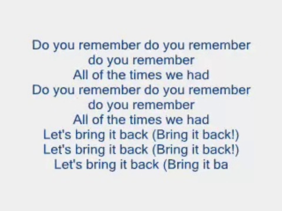 do u remember jay sean with lyrics