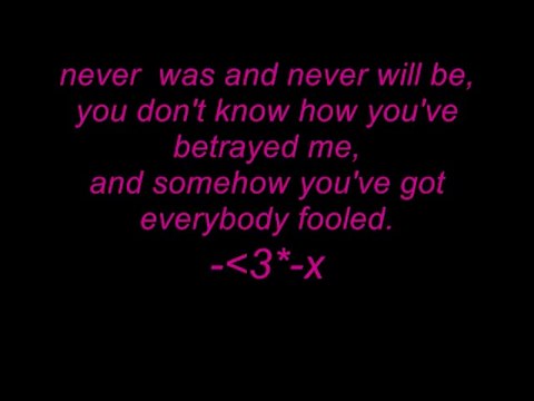 Everybodys fool - Evanescence Lyrics