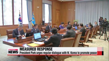 President Park urges regular dialogue with North Korea