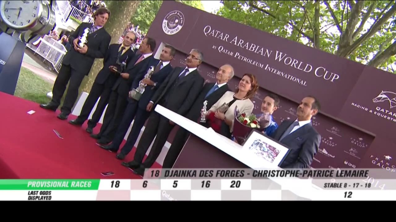 05.010.2014 Longchamp 6.Race Qatar Arabian World Cup 2014 - Group I  2.000 m