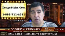 MLB Playoff Odds St Louis Cardinals vs. LA Dodgers Game 3 NLDS Free Pick Prediction Preview 10-6-2014