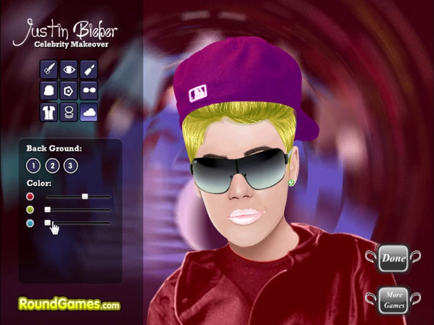 Justin Bieber Celebrity Makeover Let's Play / PlayThrough / WalkThrough Part