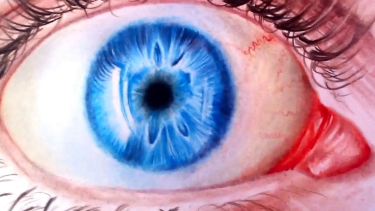 How to draw a basic coloured eye