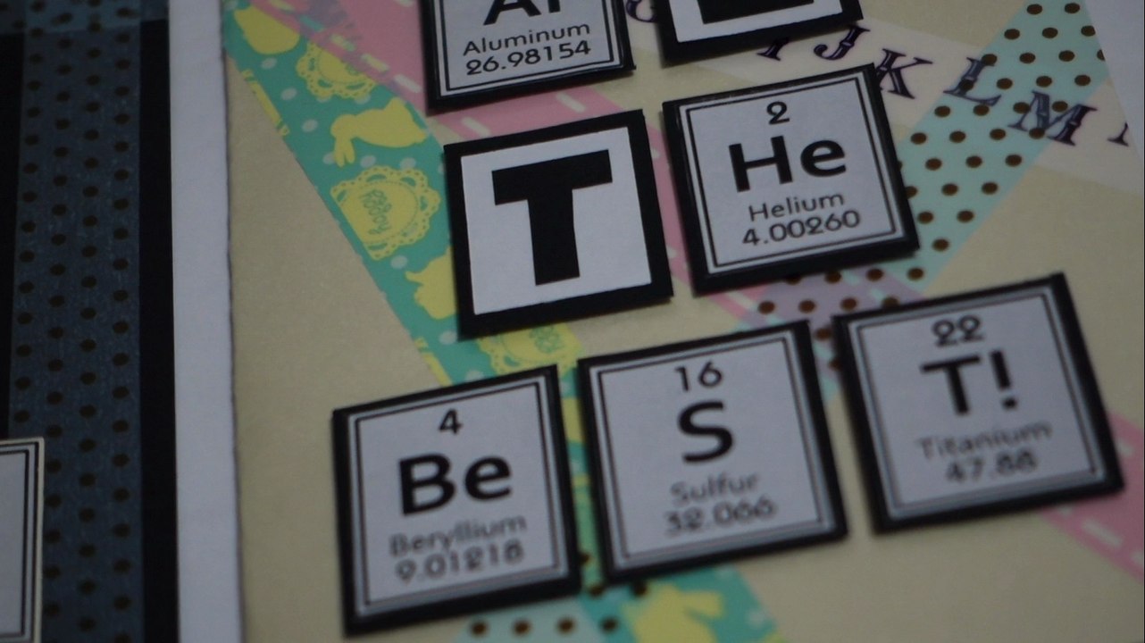 [Sony RX100 III] Handmade "All the Best!" Card inspired by Periodic Table