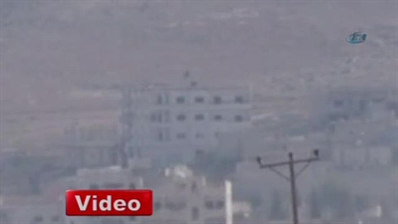 Işid Kobani'ye Bayrak Dikti