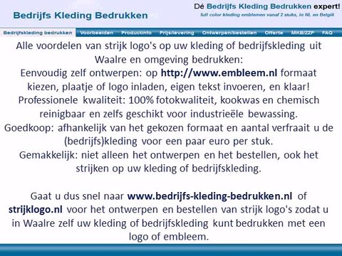 Kleding bedrijfskleding bedrukken Waalre