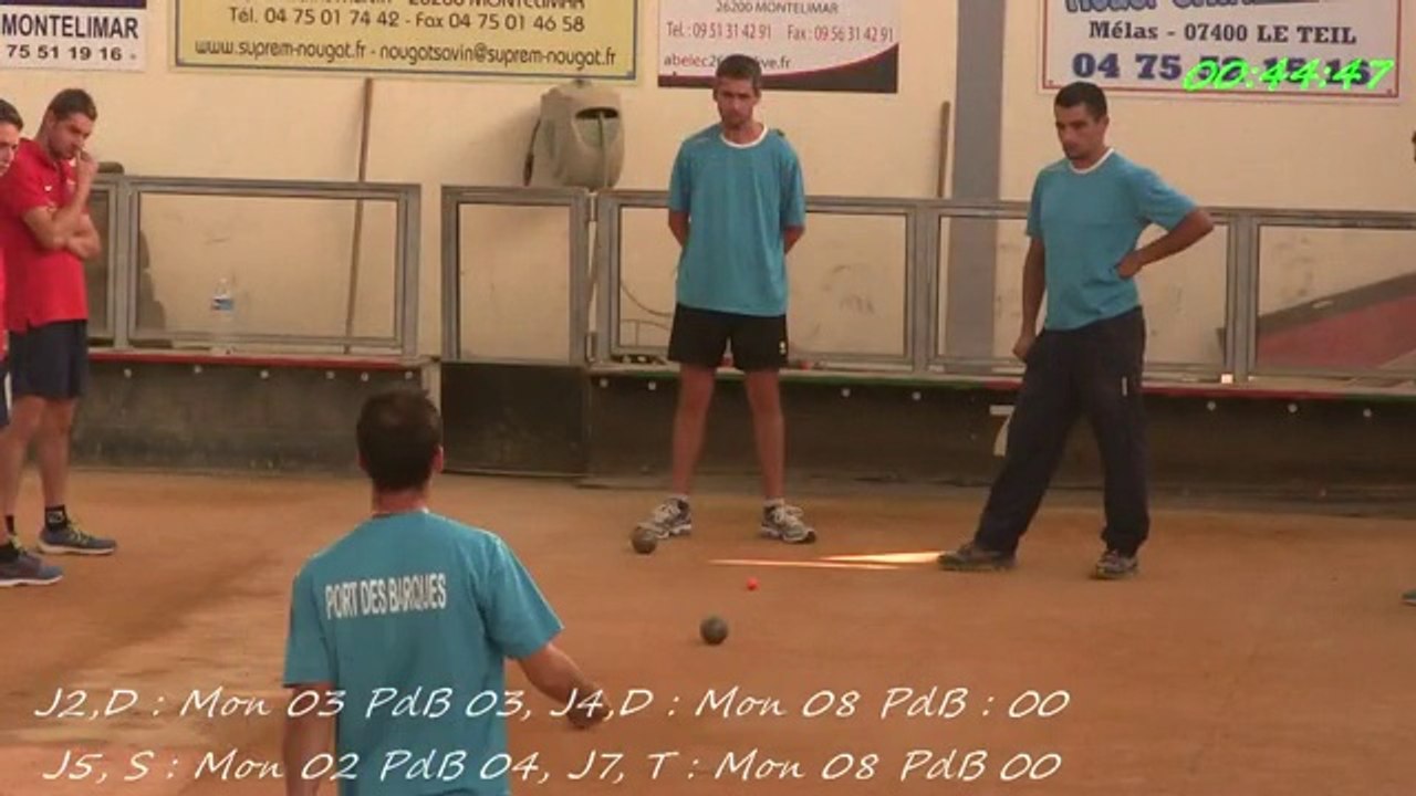 Quatrième tour intégral, Montélimar contre Port des Barques, Sport Boules, J1 Elite 2014 2015