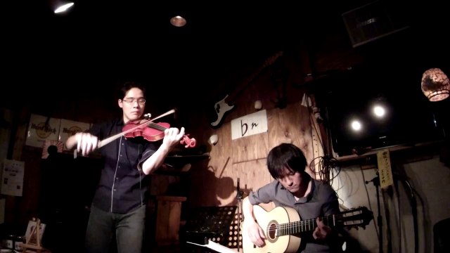 【Live】『Fascinating Rhythm』(George Gershwin) Played by Dolphin Cafe(Guitar:YOSHINORI TANAKA 田中佳憲 Violon:竹内章人) instrumental sheet music concert acoustic cover piano