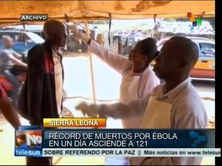 Cifra de muertos por ébola en un día llega a 121 en Sierra Leona