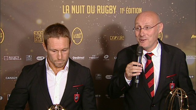 Nuit du Rugby 2014 - Meilleur Staff TOP 14 : Rugby Club Toulonnais et Trophée d'honneur : Bernard Laporte, Jonny Wilkinson