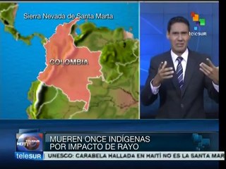 Colombia: mueren 11 indígenas por impacto de rayo