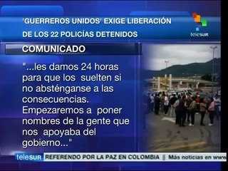 México: exige cártel Guerreros Unidos liberar a 22 policías detenidos