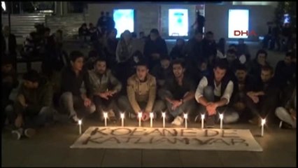 Çanakkale'de Mumlu Kobani Eylemi