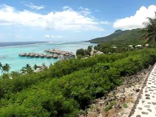 Brian Cometa is Amazed at the View of the Sofitel Bungalows and Beach in Moorea, Tahiti