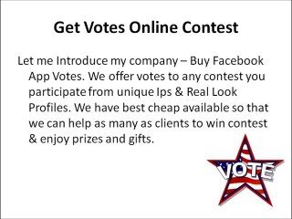 Get Votes Online Contest