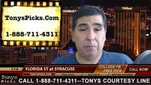 Syracuse Orange vs. Florida St Seminoles Free Pick Prediction NCAA College Football Odds Preview 10-11-2014