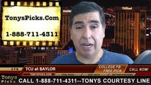 Baylor Bears vs. TCU Horned Frogs Free Pick Prediction NCAA College Football Odds Preview 10-11-2014