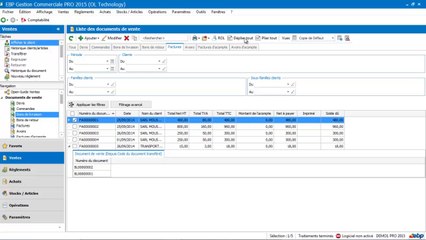 EBP Gestion Commerciale 2015 : Les vues