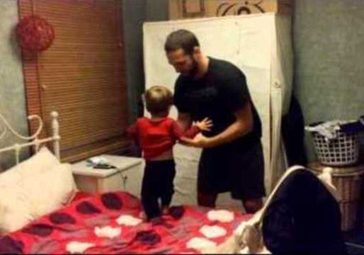 Dad Recreates Wrestlemania With Giggling Son