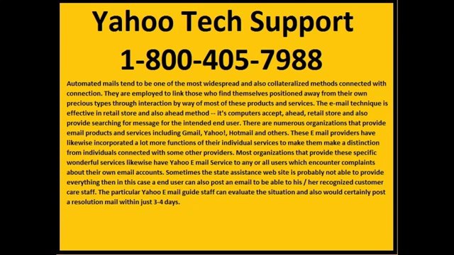 Contact Yahoo Customer Service Number | 1-800-405-7988 | Yahoo Technical Support