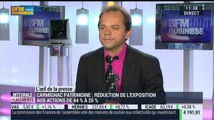 Le fonds Carmignac Patrimoine réduit son exposition aux actions: Jean-François Filliatre - 09/10
