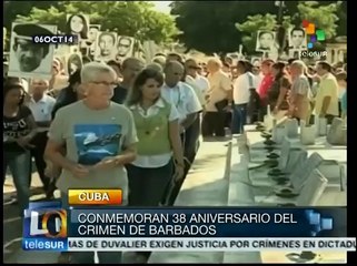 Cubanos recuerdan 38 años del crimen de Barbados
