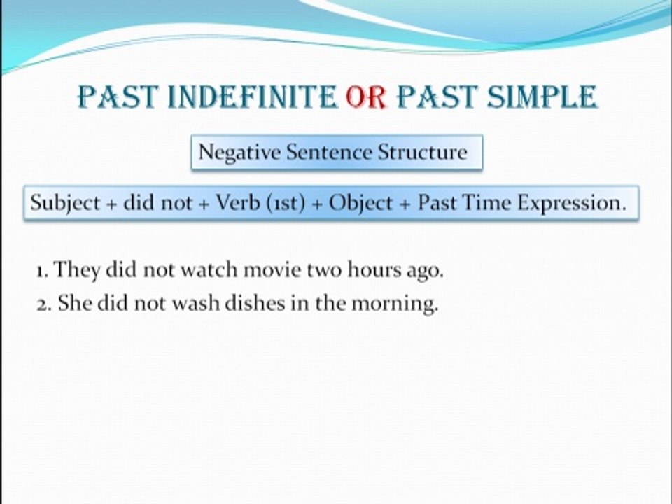 Past-Indefinite-Tense