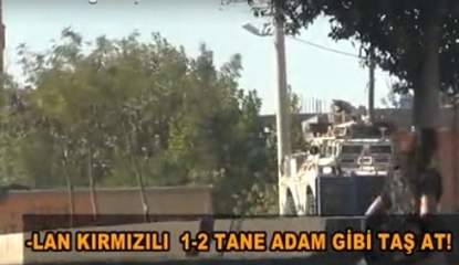 Polisten Kobani Göstericisine: Adam Gibi Taş At