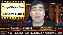 Philadelphia Eagles vs. New York Giants Free Pick Prediction NFL Pro Football Odds Preview 10-12-2014