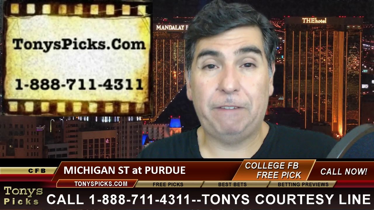 Purdue Boilermakers vs. Michigan St Spartans Free Pick Prediction NCAA College Football Odds Preview 10-11-2014
