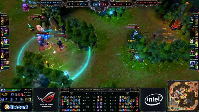 League of Legends - ASUS ROG Tournament - Qualifier 2 REKTMANIA VS REASON