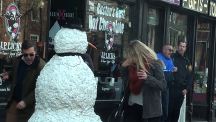 That moment when a snowman scares the sugar plums out of you