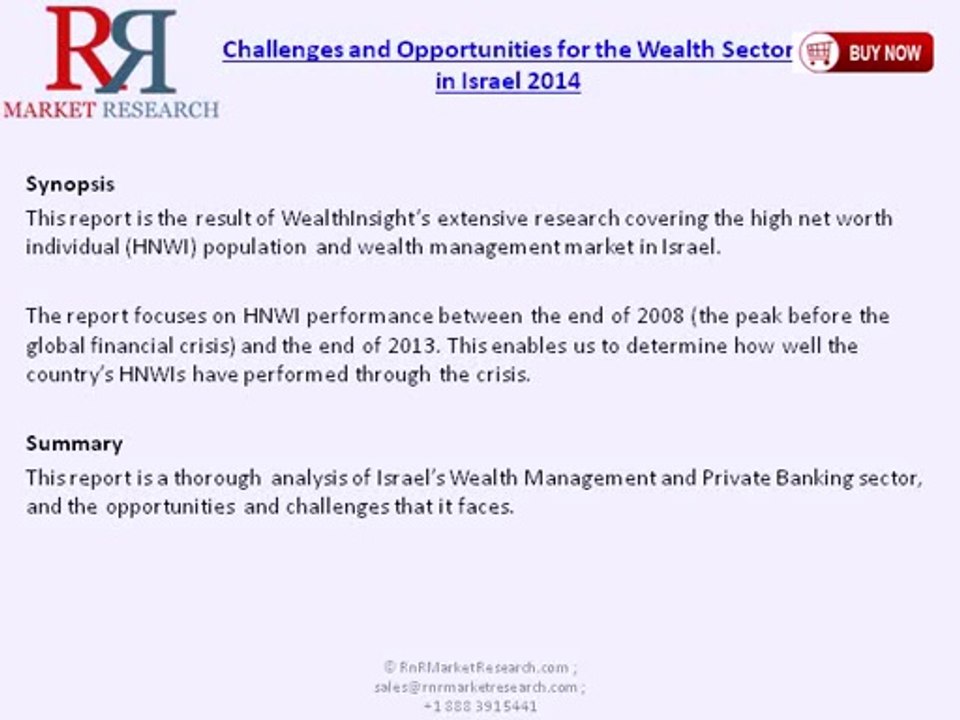 Wealth Sector in Israel - volume and wealth forecasts to 2018