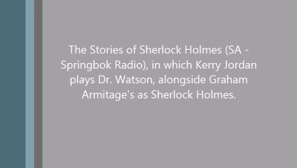 The Stories of Sherlock Holmes - SA - The Vanishing Quaker