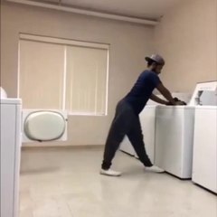 When you're doing laundry alone