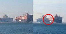 Two Vessels Crash In Suez Canal, Portsaid (29-09-2014)