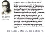 Dr Peter Beter Audio Letter 15 -  August 2, 1976 -  The Rockefeller Sellout of America to the Soviet Union; The Soviet strategy for Surprise Naval Attack in Nuclear War I; The Soviet Underwater Missiles