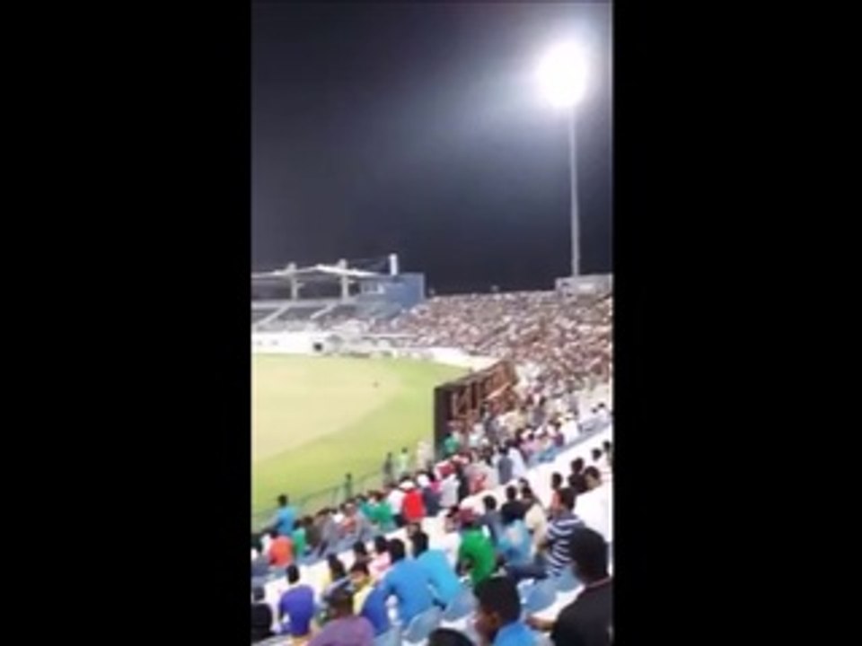 Crowd Chants "Go Nawaz Go" in Qatar During World XI vs Asian XI - 6th October 2014