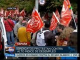 Sindicatos españoles protestan contra el alto índice de desempleo