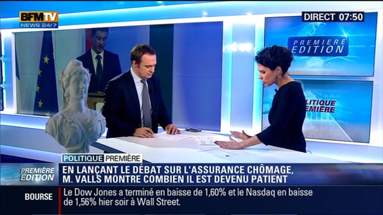 Politique Première: Réforme de l’assurance-chômage: Manuel Valls sera-t-il patient ? - 08/10