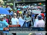 Costa Rica: estudiantes protestan contra recortes en educación